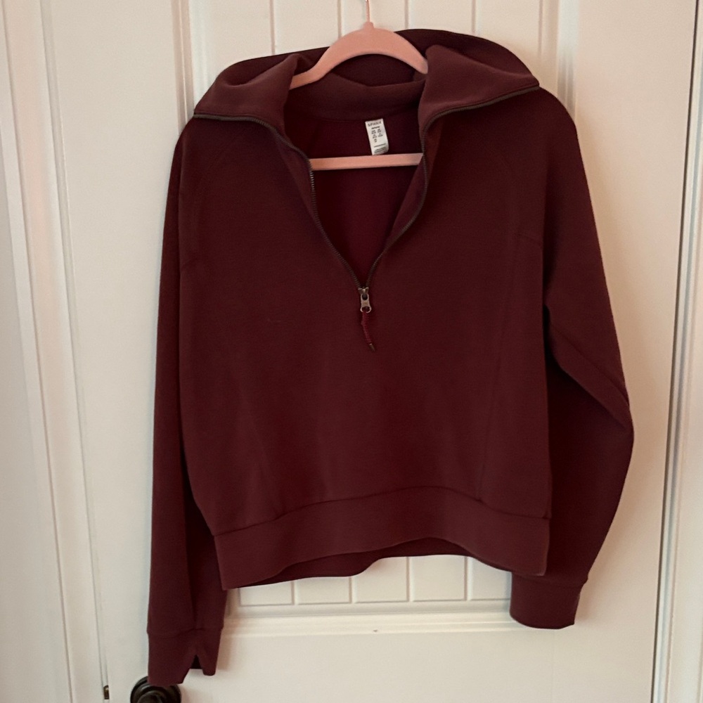SPANX Maroon Cowl Neck Sweater